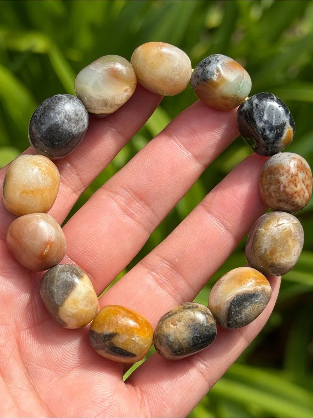 14mm Natural Carribean Calcite Stretch Bracelet 2326